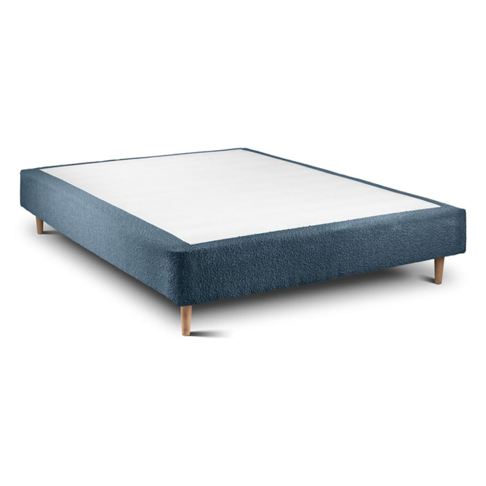 Sommier Tapissier Bouclette Ep20 - pieds bois