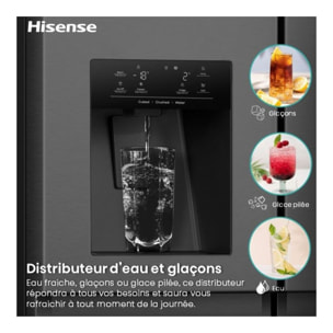 Réfrigérateur Américain HISENSE RS9P628GPFE smart screen