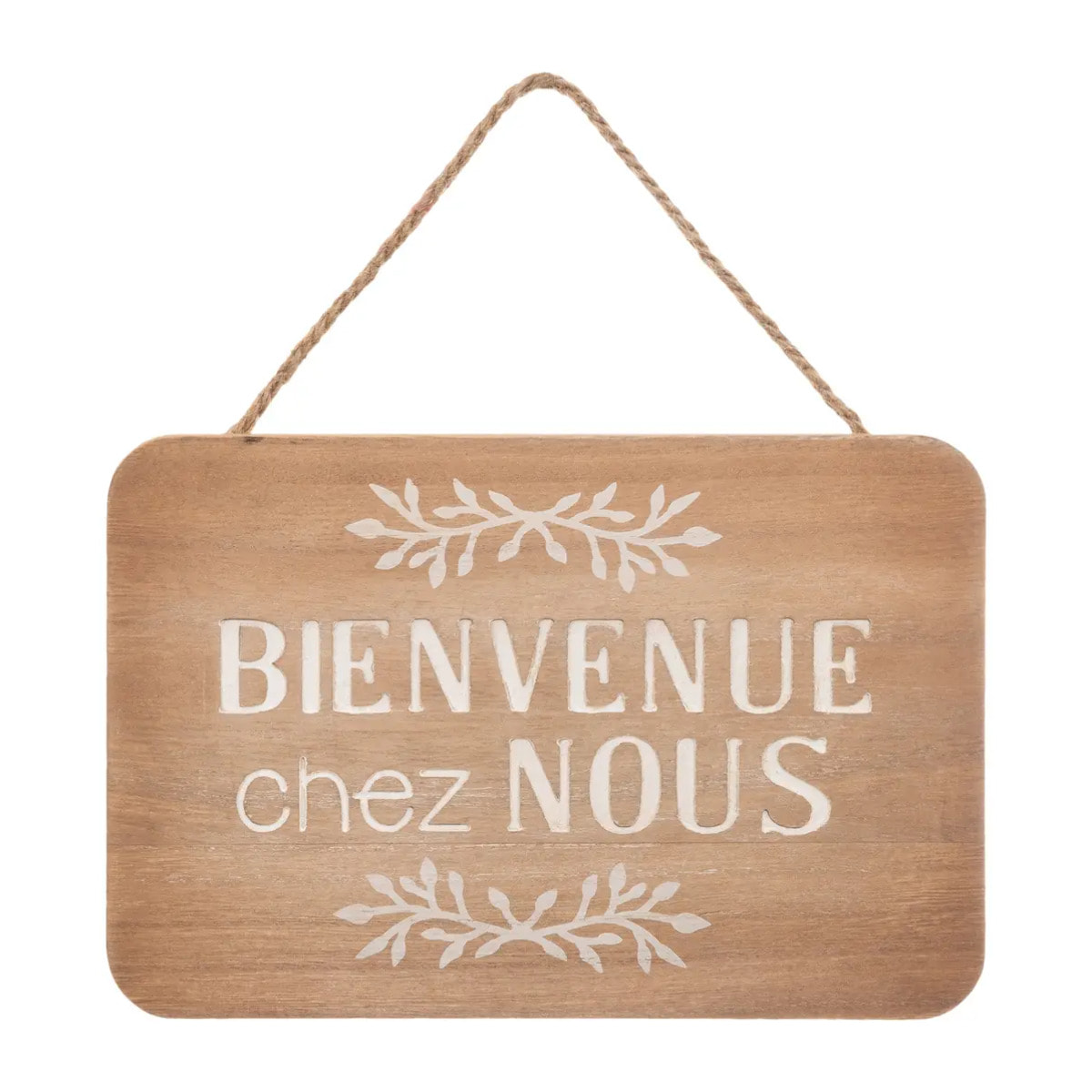 Plaque de porte "Krystel" en bois 25x17cm