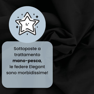 COPPIA FEDERE ELEGANT, 100% Microfibra - NERO