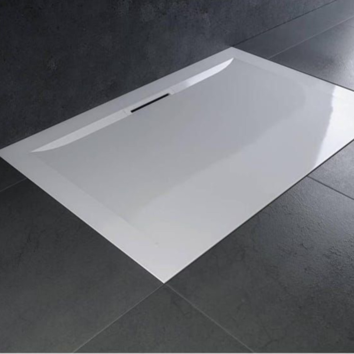 Pack receveur antidérapant Flight Pure blanc + Kit d'étanchéité + Pieds