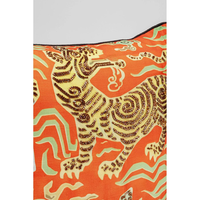 Coussin orange tigres Kare Design