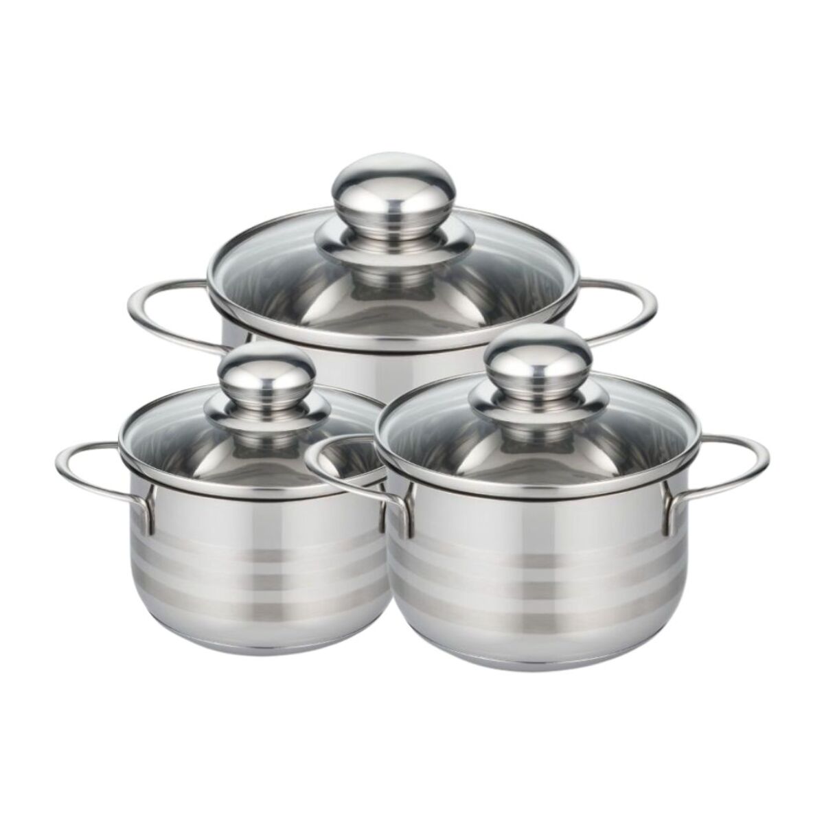 Lot de 3 faitouts en acier inoxydable sans PFAS Elo Brillant