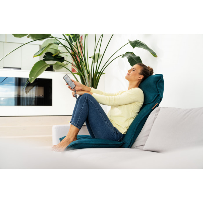Housse de siège massant shiatsu bleu pétrol