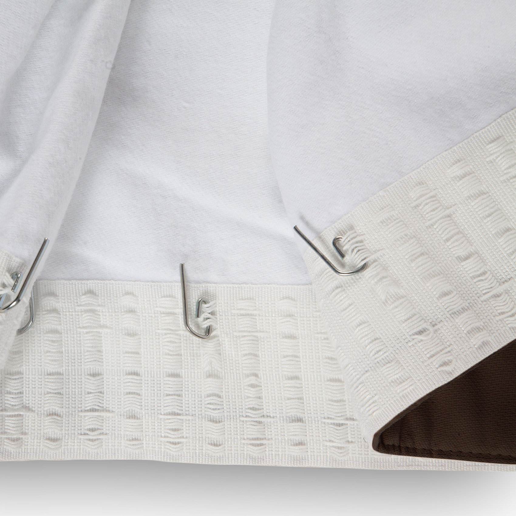 Rideau Phonique Occultant et Thermique 'MOONDREAM' galon fronceur - Marron Foncé