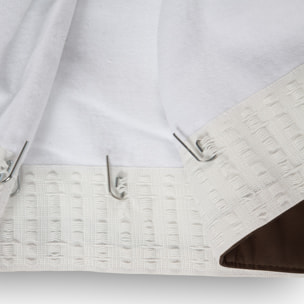 Rideau Phonique Occultant et Thermique 'MOONDREAM' galon fronceur - Marron Foncé