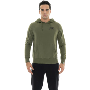 Felpe invernale da uomo con cappuccio pull on con logo piccolo "Basic"