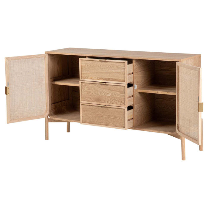 Aparador Mdf Marron 136x38x80 Cm