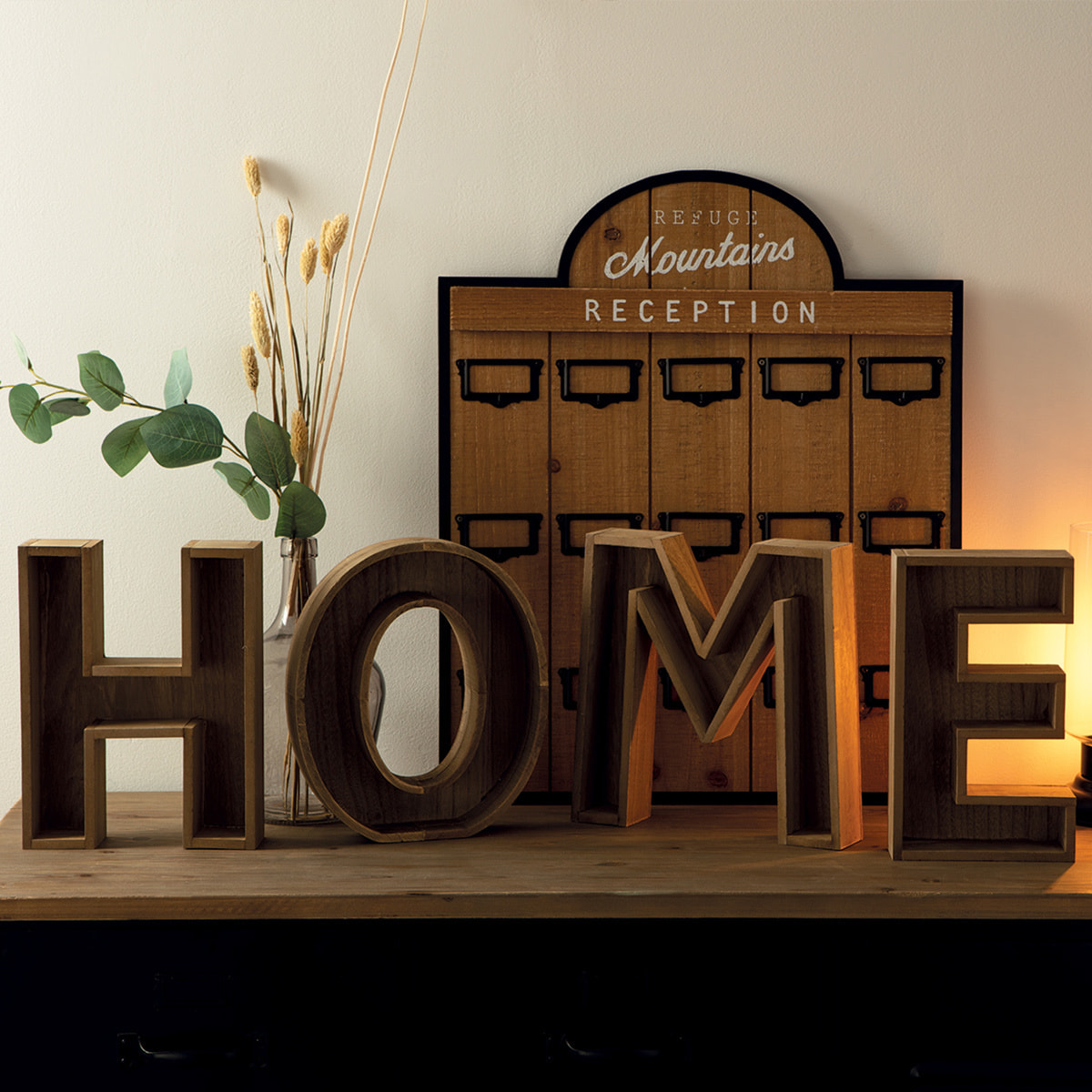 Mot à poser "Home" - bois H26 cm