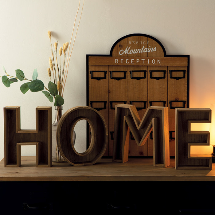 Mot à poser "Home" - bois H26 cm