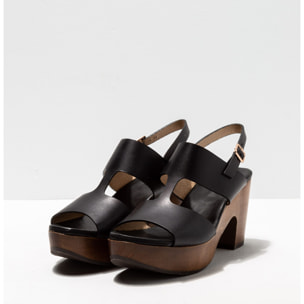 Sandalias con tacón S3270 RESTORED SKIN EBONY/ ST.LAURENT SANDAL color Ebony