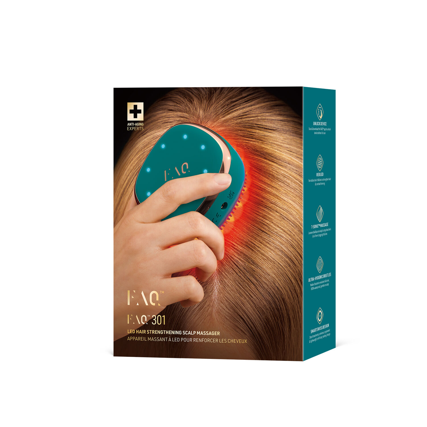 FAQ™ 301 - Appareil de Massage LED - Stimulation de la Pousse des Cheveux