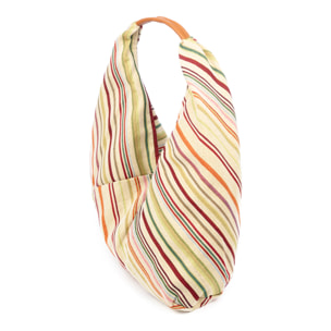 Banzi borsa Shopper in cotone, con manico in pelle. Design esclusivo.