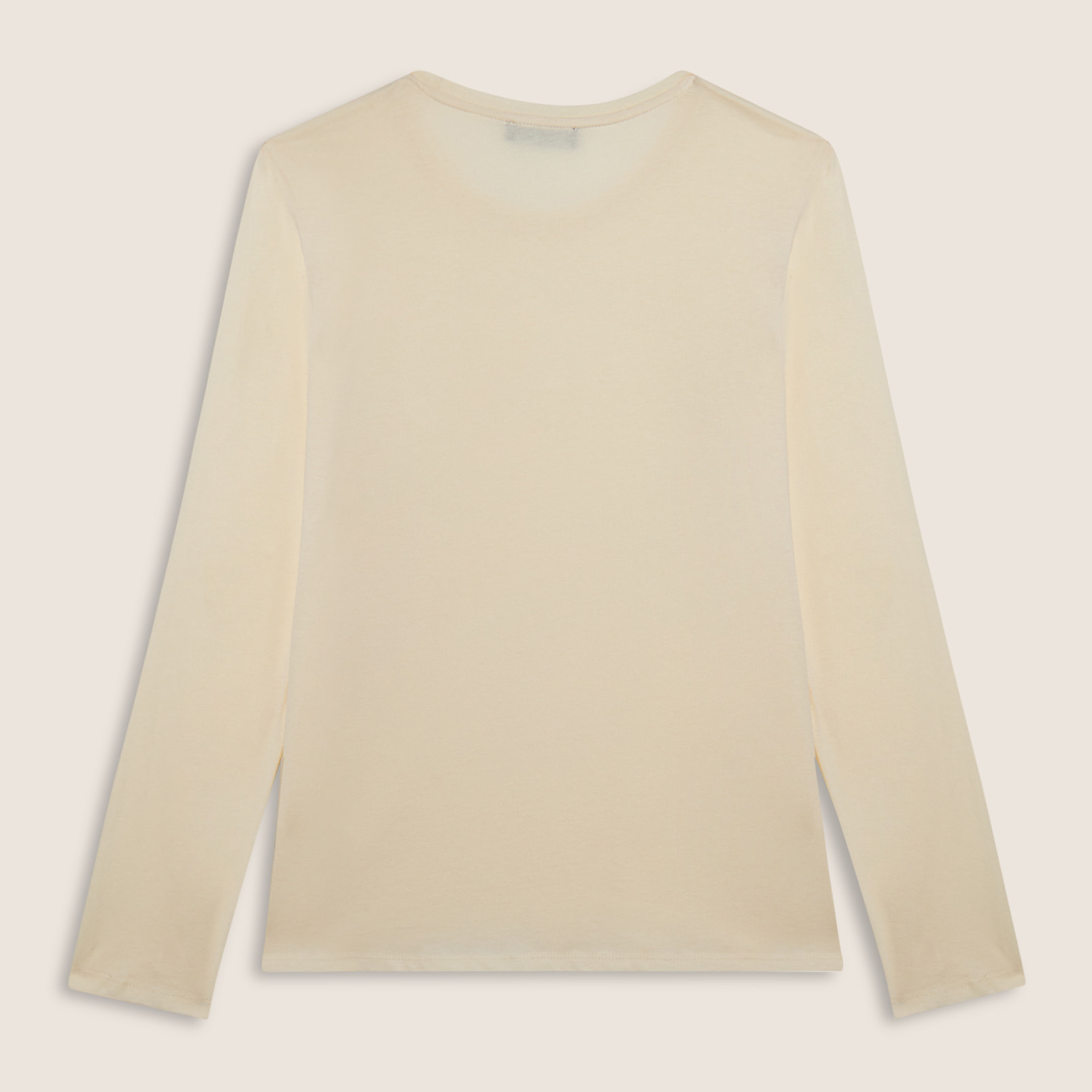 T-shirt donna a manica lunga con banda logata sulle spalle