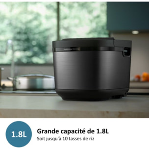 Cuiseur riz PHILIPS HD4814/31 rice cooker noir 1.8L, 800W