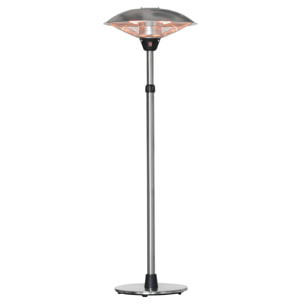 Parasol chauffant infrarouge à quartz 3000 W max. - hauteur réglable Ø 58,5 x 160-200H cm - chauffage radiant sur pied - puissance réglable