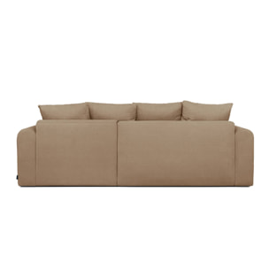 Canapé d'angle convertible réversible 3 places tissu chenille avec coffre ALMO