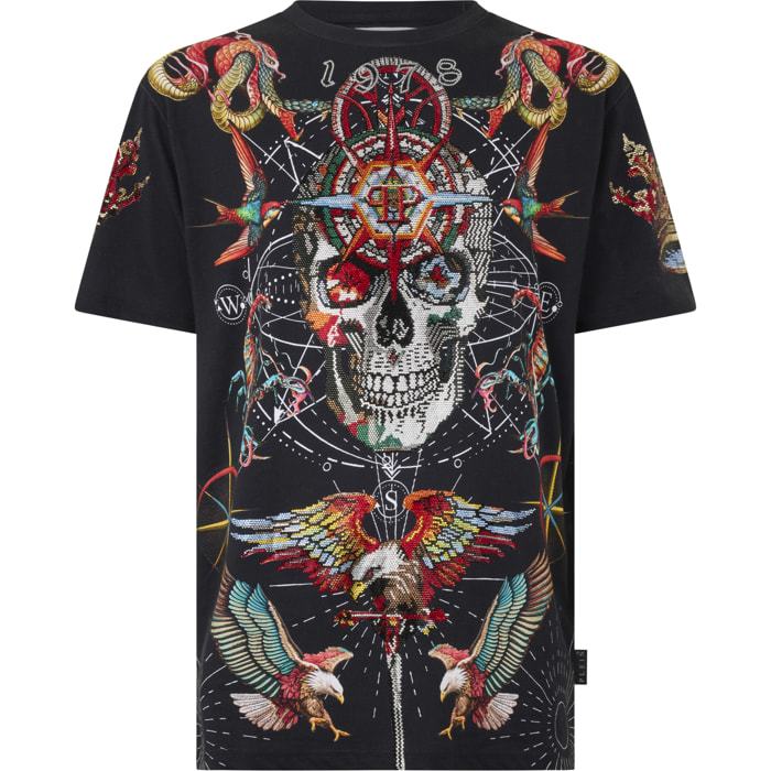 PHILIPP PLEIN Round Neck T-Shirt Tattoo Stones