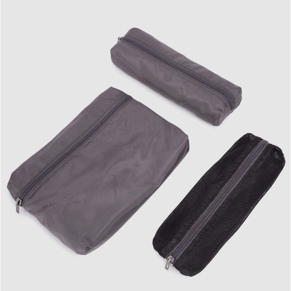 Piquadro Beauty case uomo in tessuto riciclato con gancio