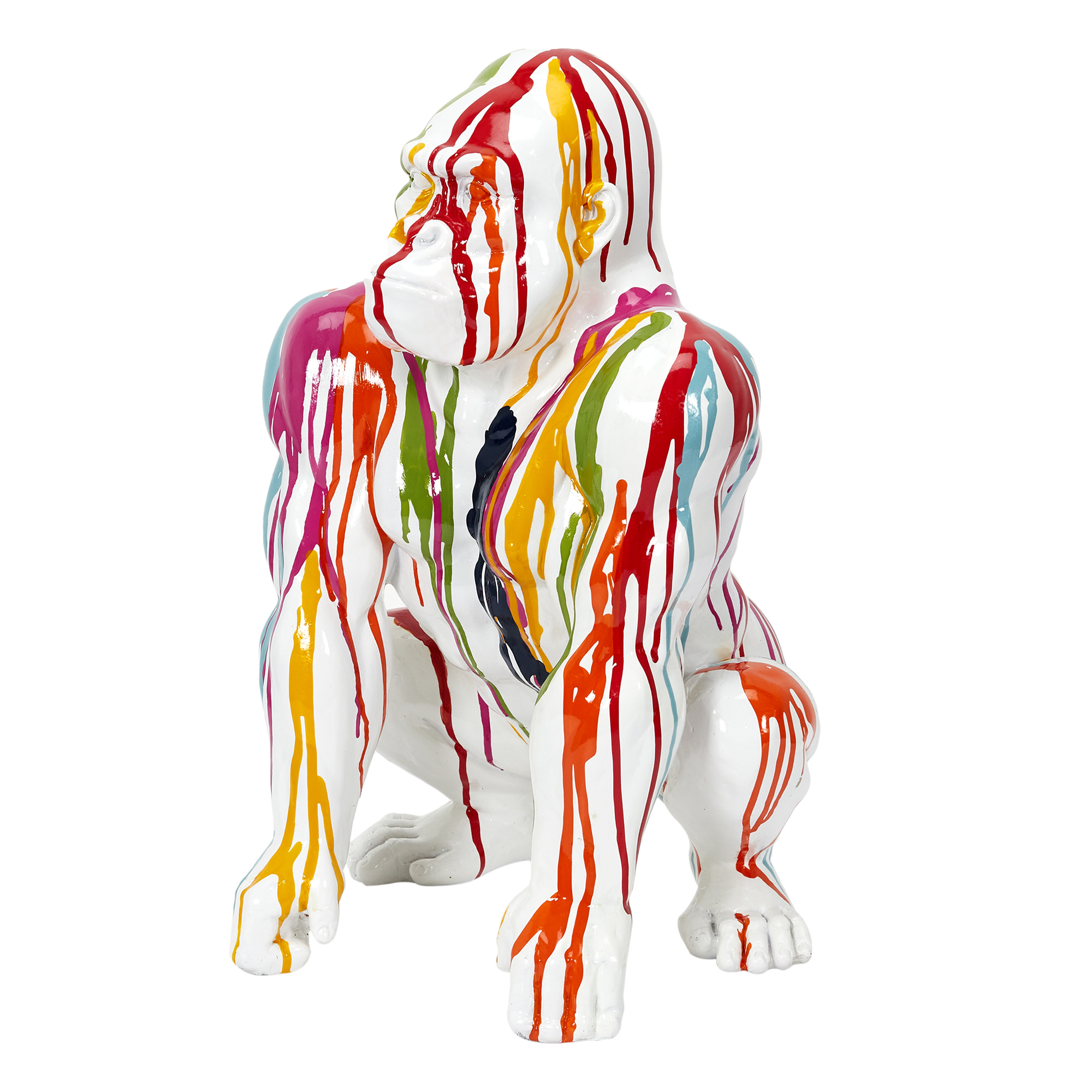 Gorille Blanc Rainbow Deco 46cm
