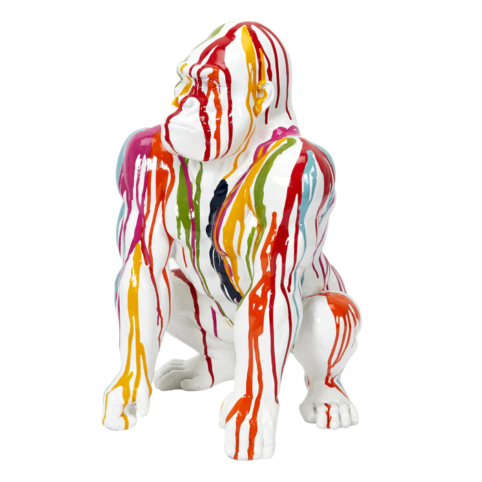 Gorille Blanc Rainbow Deco 46cm