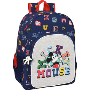 Mochila de 33 cm adapt.carro mickey mouse "only one"