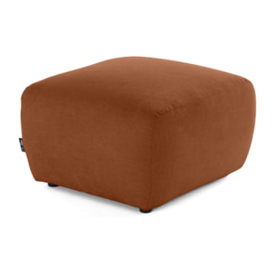 Sorrente - pouf - en tissu texturé - Rouille