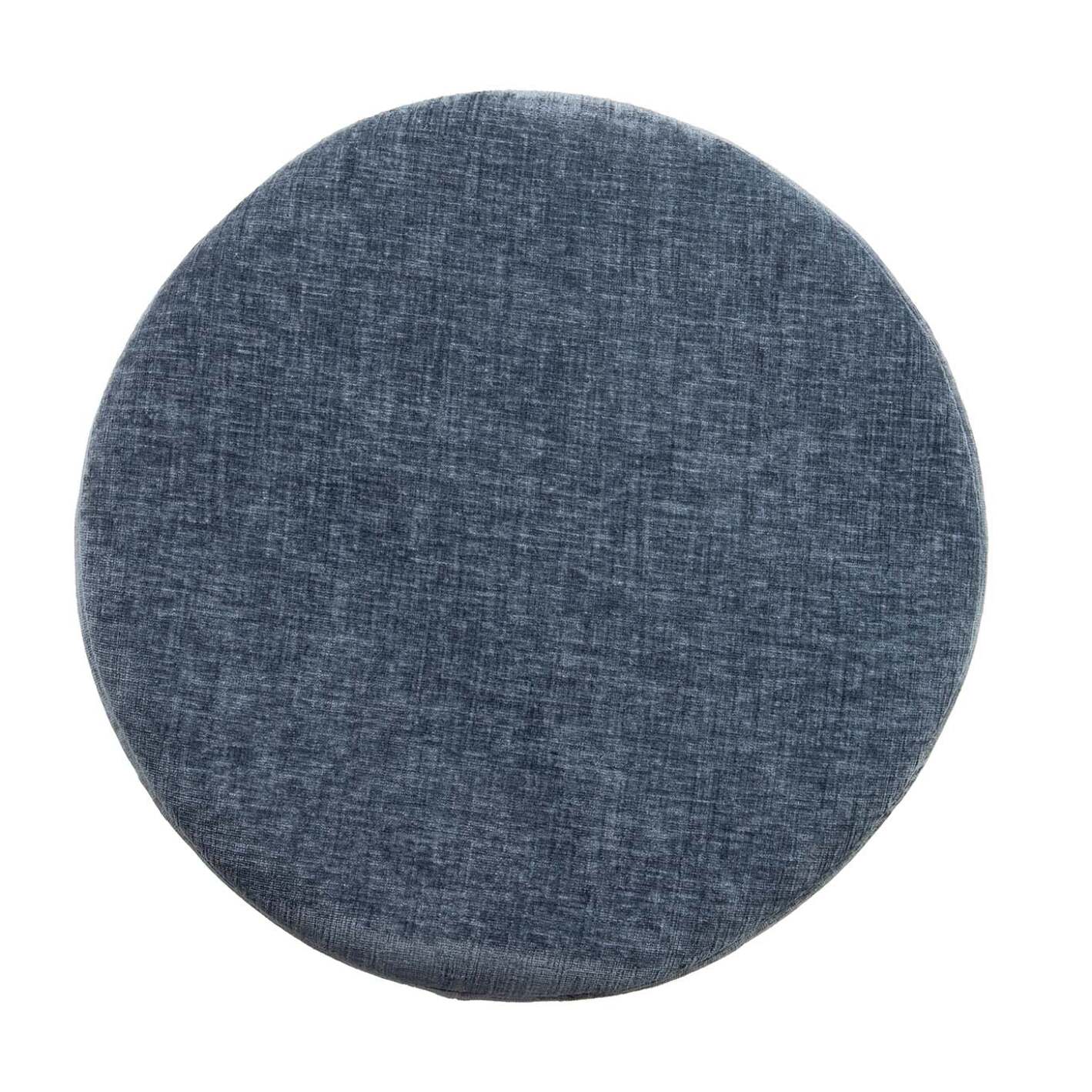 Puff Poliester Azul Amarillo 40x40x43 Cm