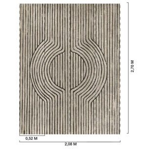 Papier peint graphique bois de cedre Intissé