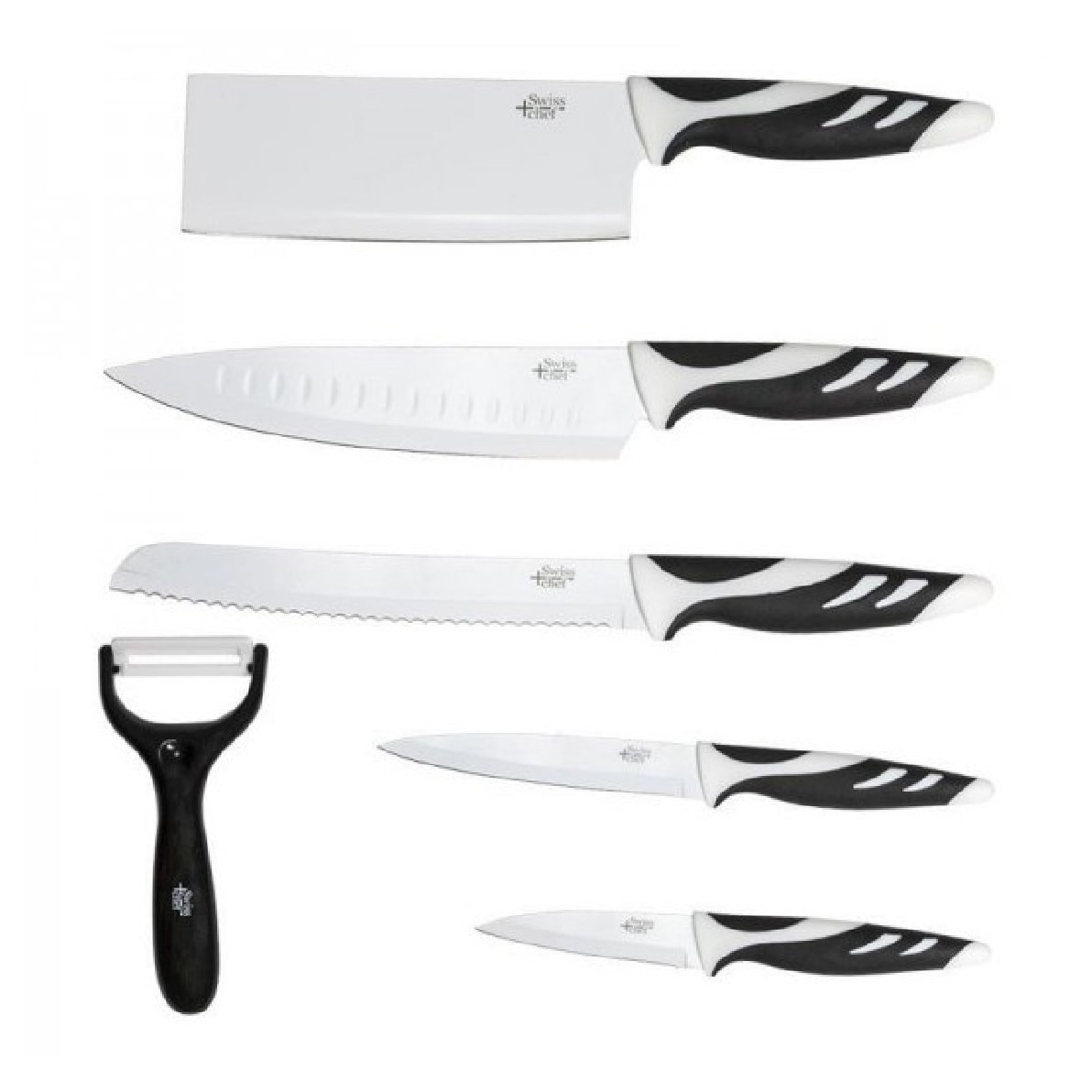 Cecotec Set de 6 couteaux Swiss blanc