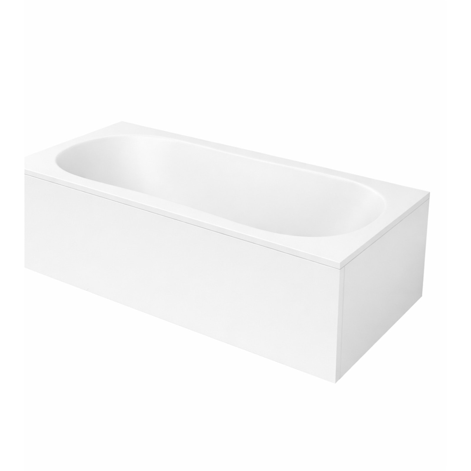Tablier de Baignoire Blanc Mat 80x50x2.5 cm - 100% Acrylique