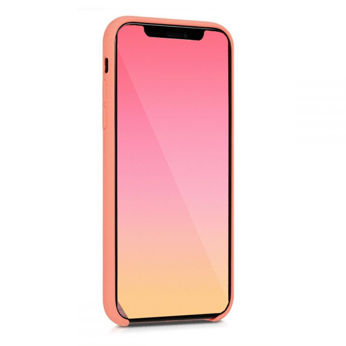 Coque iPhone Xr Silicone Liquide toucher doux, Anti Chocs Corail