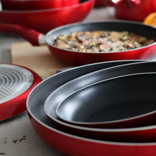 Poêle antiadhésive en aluminium 32cm - tous feux CERISE