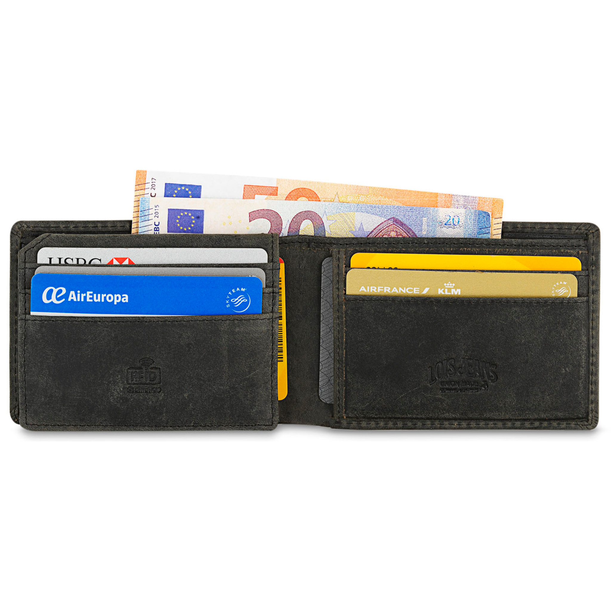 Cartera Hombre Piel Lois Brock Negro