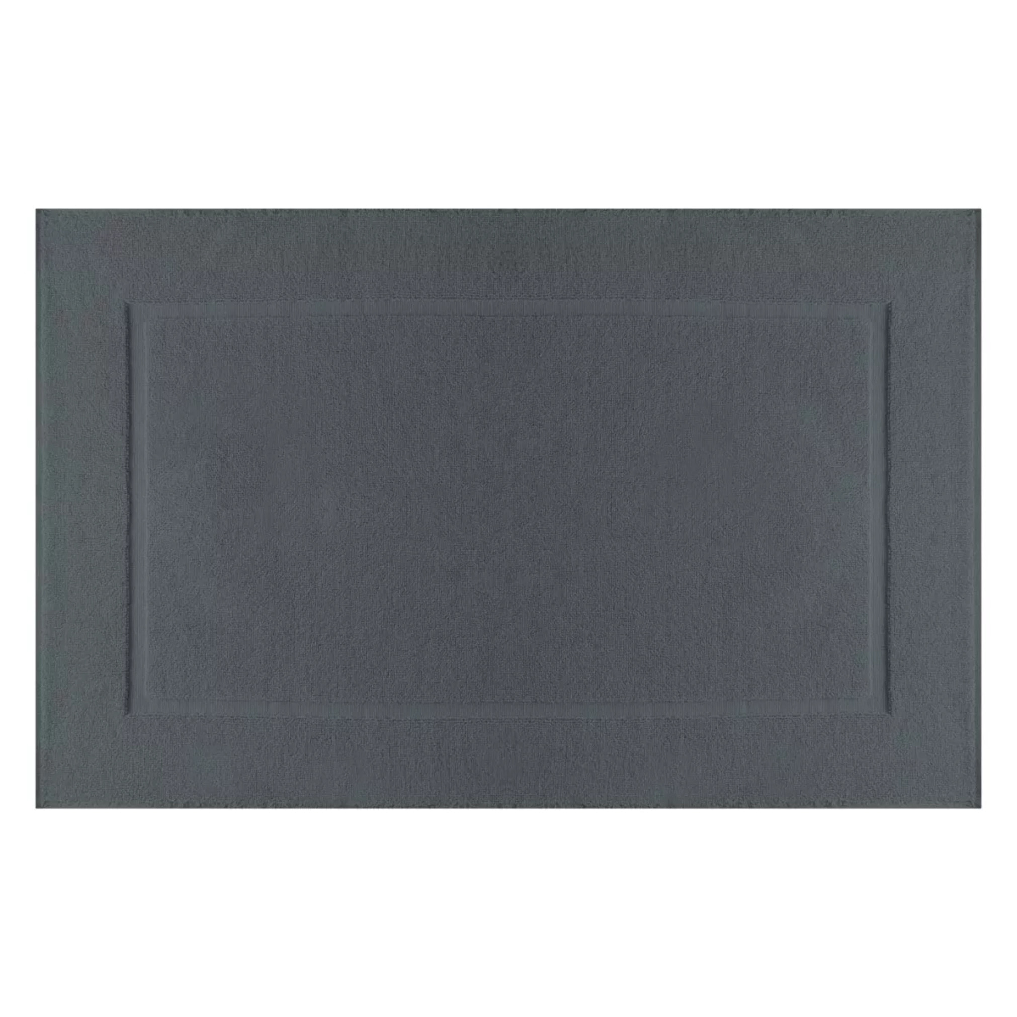 Tapis de bain pur coton 850 g/m² uni anthracite Vitae titane