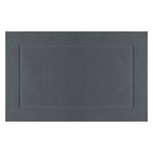 Tapis de bain pur coton 850 g/m² uni anthracite Vitae titane