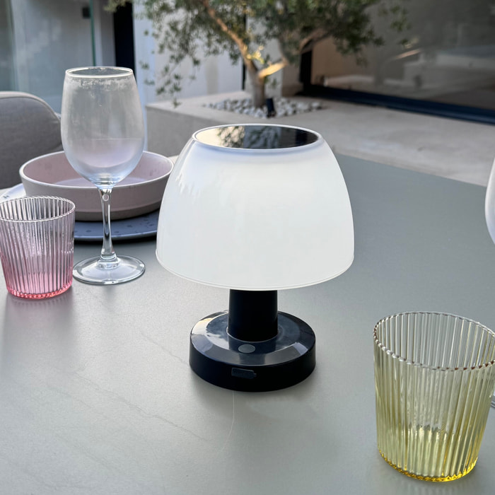 Lot de 4 lampe de table solaire LUMINA H13.5 cm