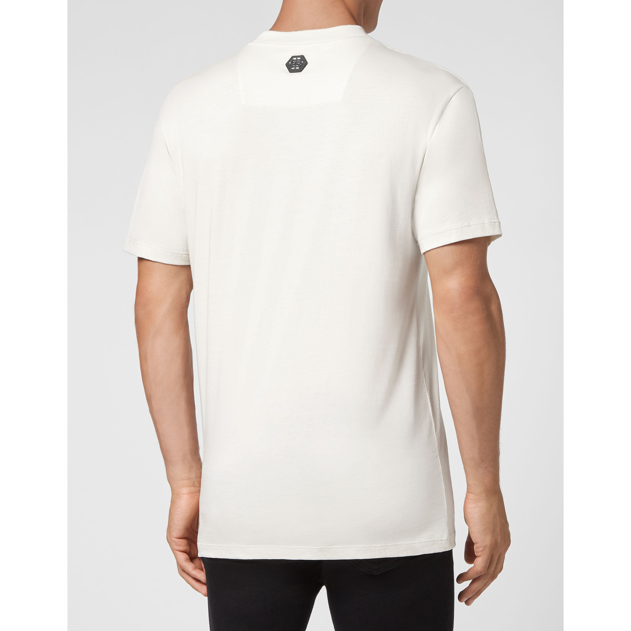 PHILIPP PLEIN Camiseta de cuello redondo y manga corta SKELETON