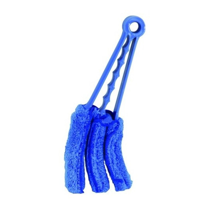 Dépoussiérant spécial radiateur microfibre Bleu + une rechange MSV