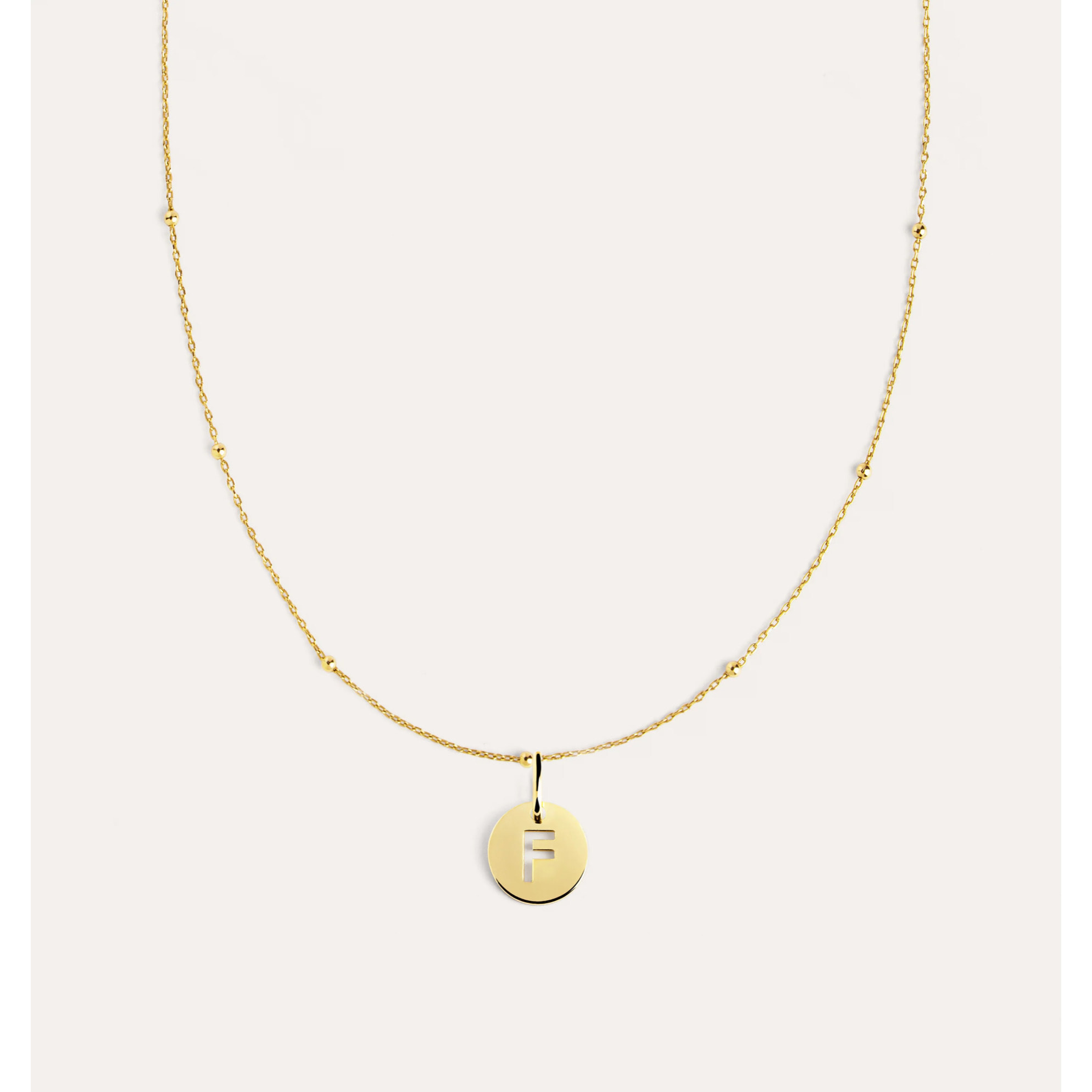 Mini collana a medaglione in Argento Placcato Oro