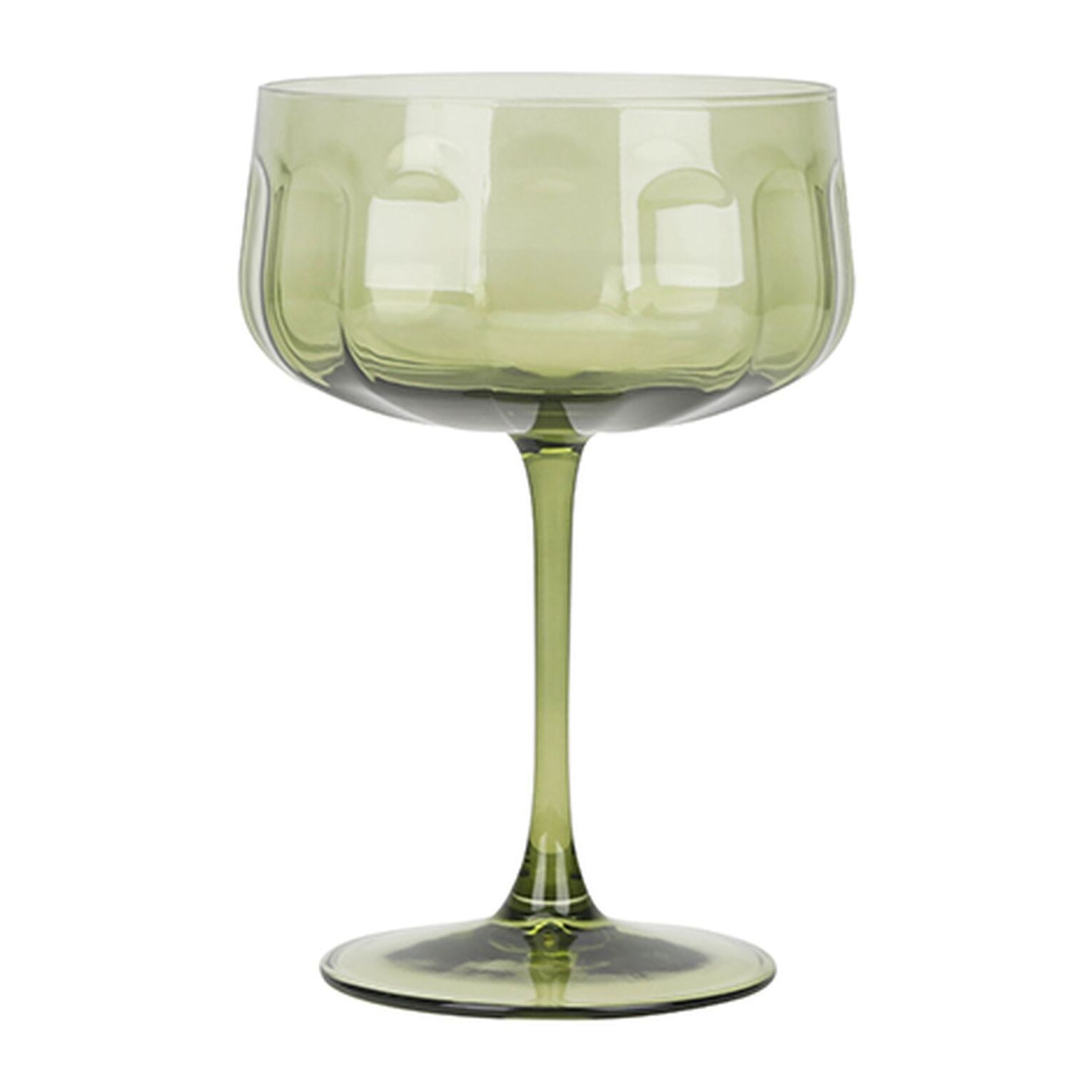 Lot de 4 coupes en verre 36,5cl vertes RIVIERA