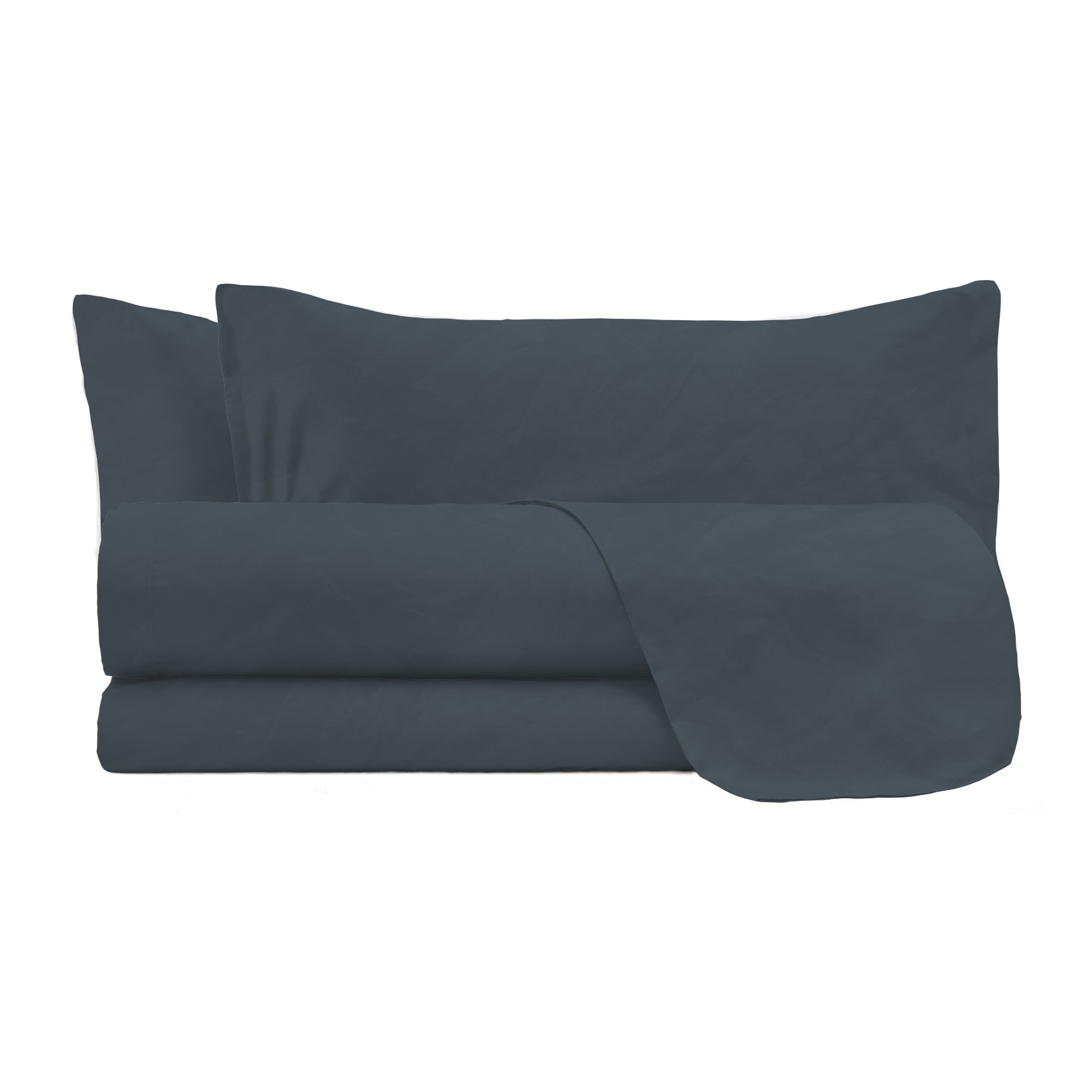 COMPLETO LETTO WATER WASHED, 100% Microfibra, No Stiro - GRIGIO SCURO