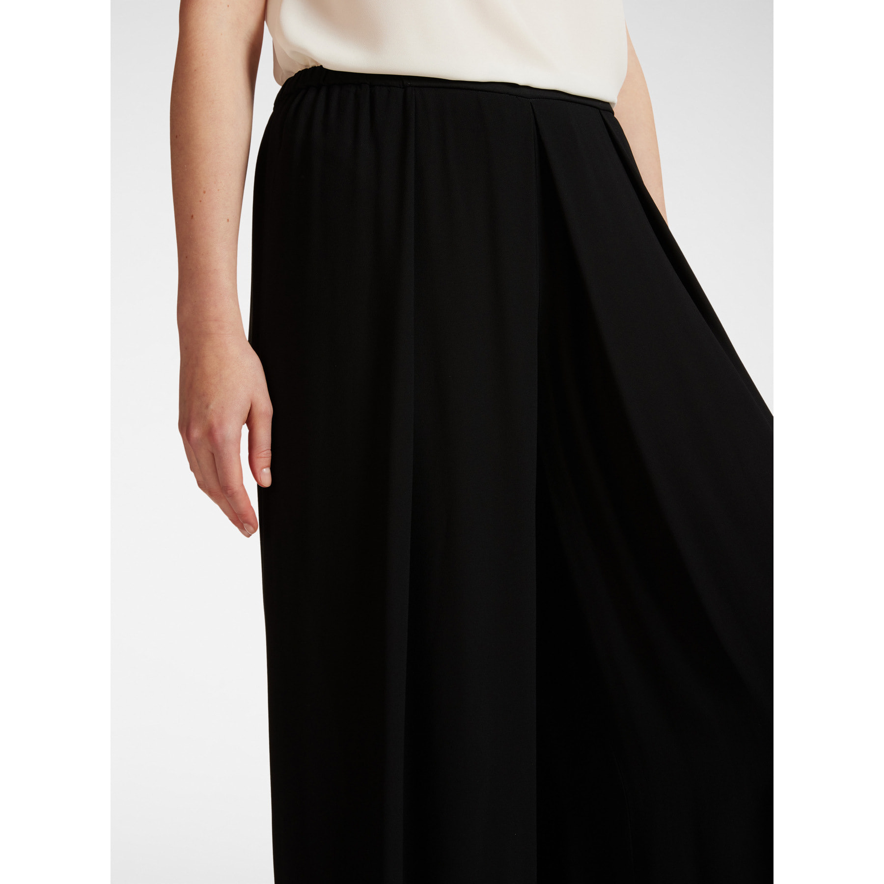 Elena Mirò - Pantalón ancho con pinzas - Negro