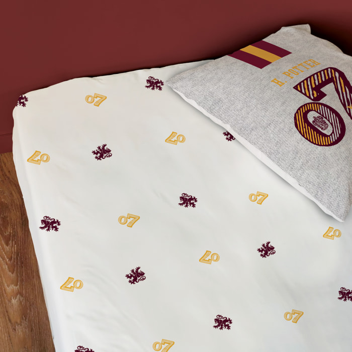 Drap-housse imprimé 100% coton, HARRY POTTER TEAM G