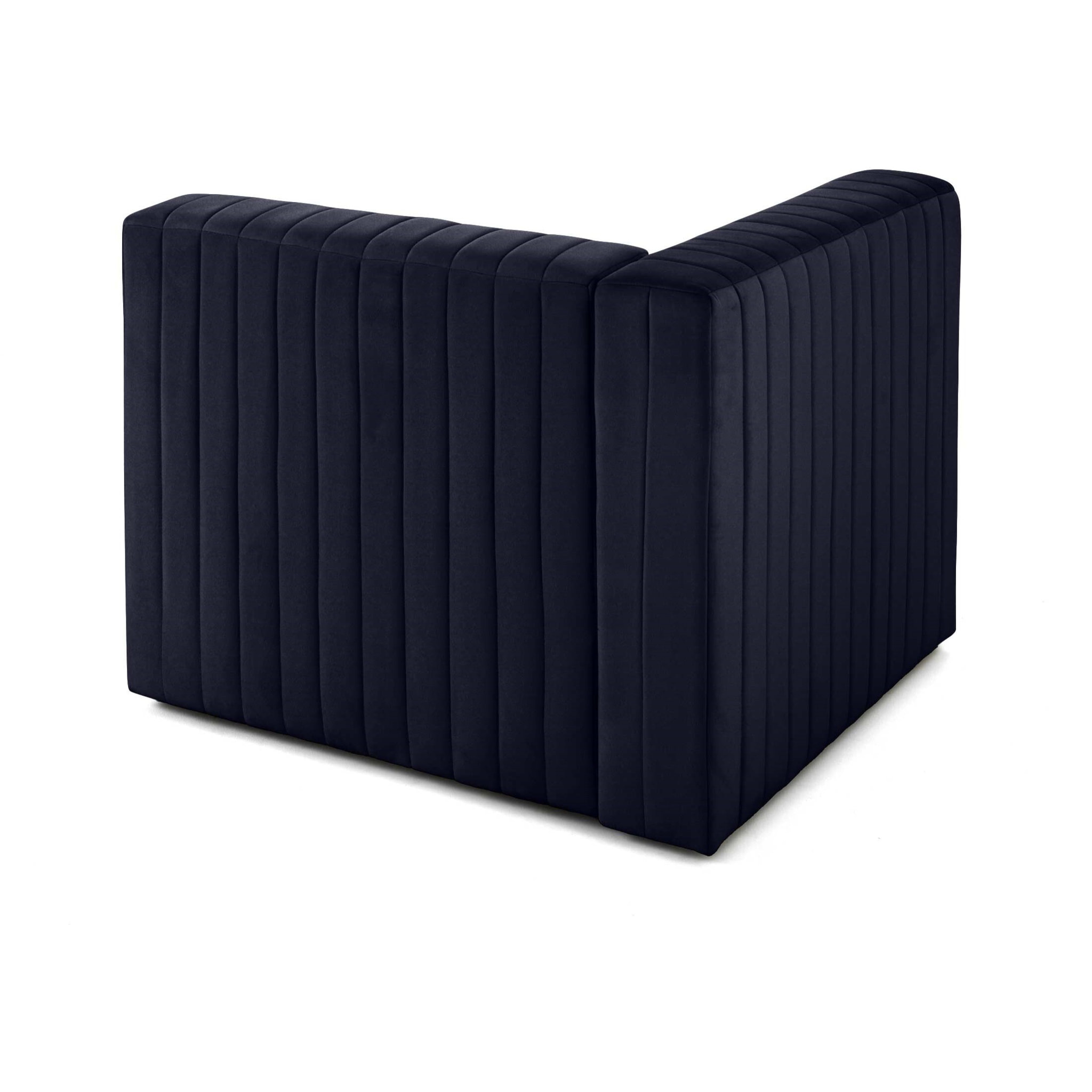 Nova - module d'assise gauche - en velours - Bleu marine