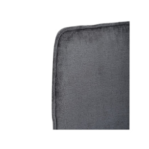 Chaise ergonomique velours et pieds croix métal - 3 coloris - LISBONNE