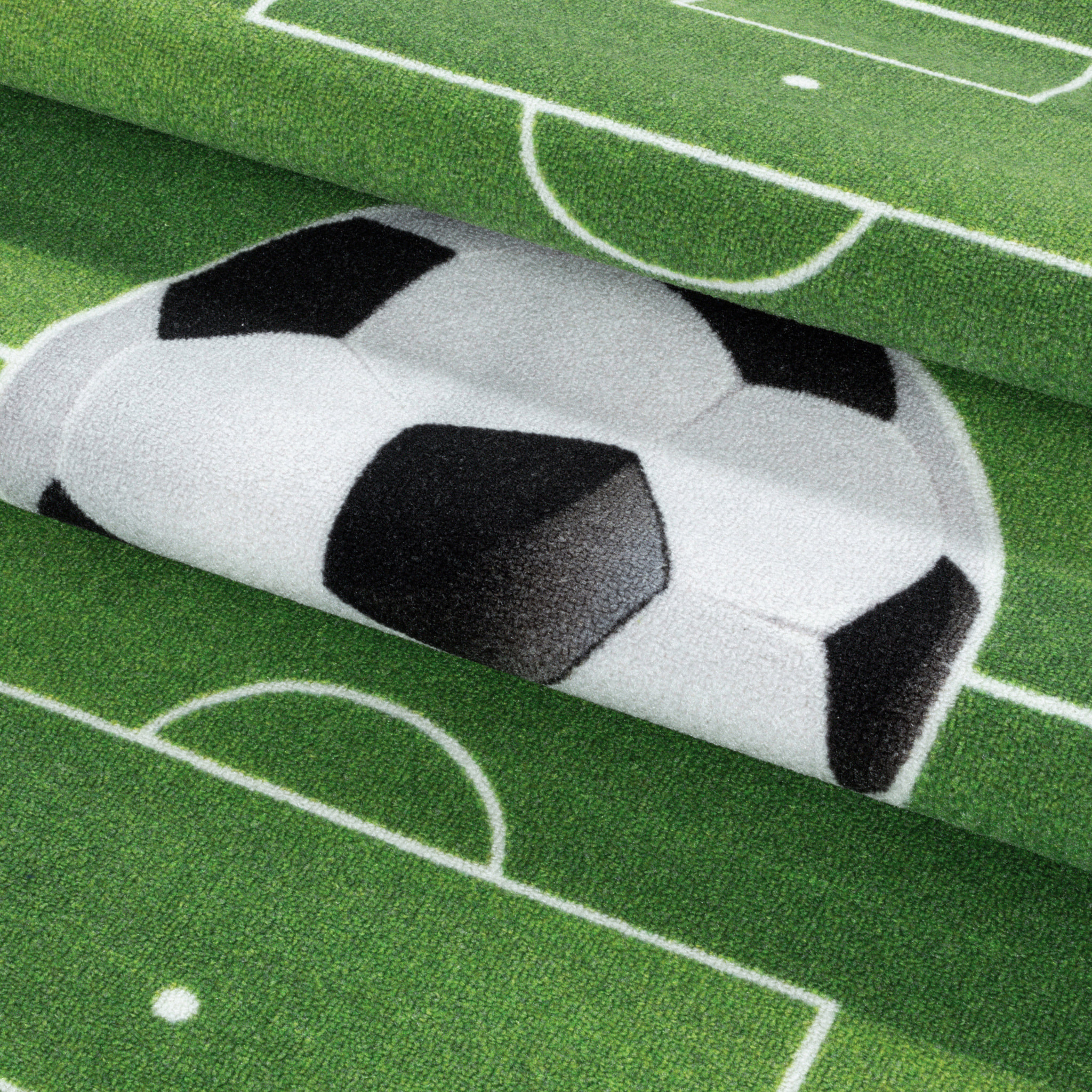 PLAY - Tapis enfant terrain de foot vert - PLA2911VER