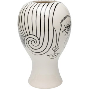 Vase Favola femme blanc et noir Kare Design