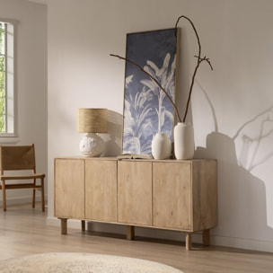 Buffet Bondi -bois massif de mangue et mdf-couleur arabica 160 x 75 x 40 cm