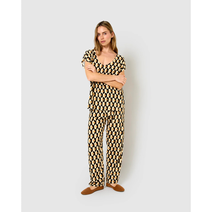 Pantalón viscosa santorini beige